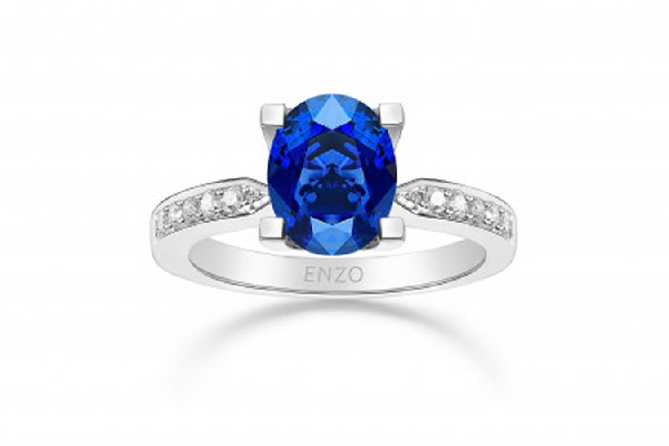 ENZO彩宝系列CLASSIC 经典彩宝系列18K白金镶坦桑石及钻石戒指