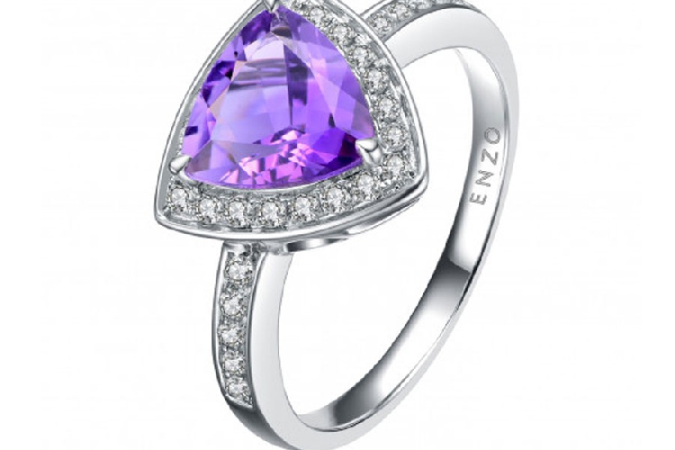 ENZO彩宝系列CLASSIC 经典彩宝系列18K白金镶紫晶及钻石戒指
