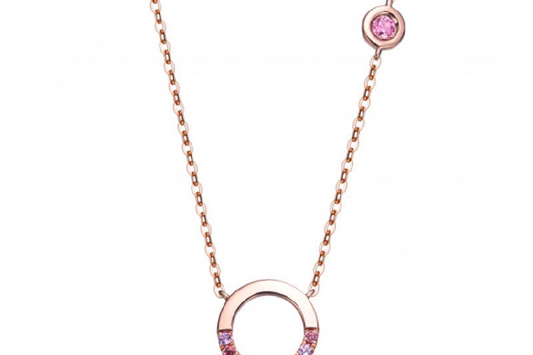 ENZO彩宝系列MOMENT 纪念系列14K玫瑰金镶粉红碧玺及紫晶项链