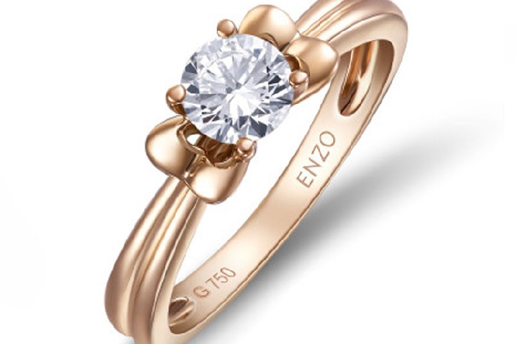 ENZO钻石系列DESTINY 天意系列18K玫瑰金镶钻石戒指