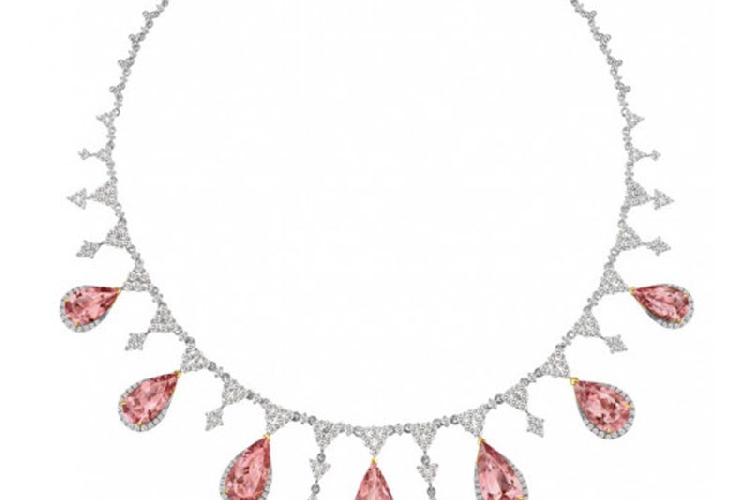 ENZO HIGH JEWELRY 高级珠宝系列18K白金镶摩根石及钻石项链