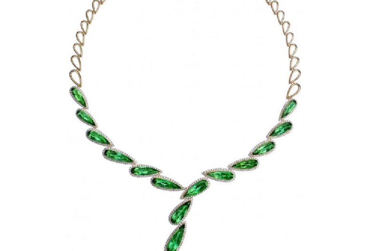 ENZO HIGH JEWELRY 高级珠宝系列18K白金镶绿碧玺及钻石项链