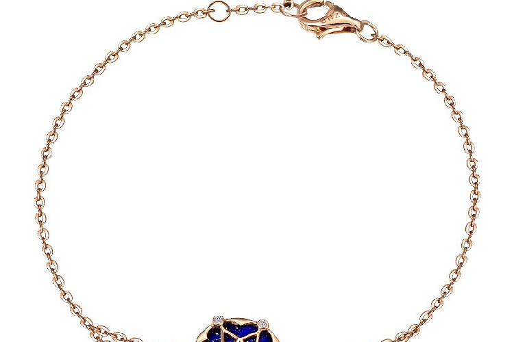 ENZO彩宝系列MOMENT 纪念系列18K玫瑰金镶钻石青金石手链
