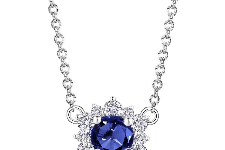 ENZO婚礼系列SNOWFLAKE 雪花系列18K金镶嵌蓝宝石及钻石项链