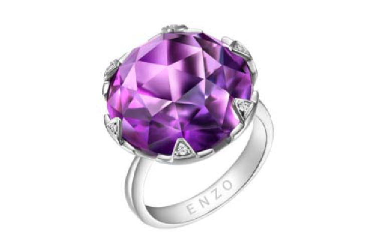 ENZO经典系列DIY 系列18K白金紫晶戒指