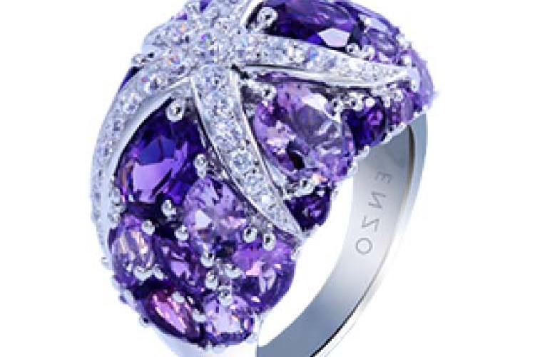 ENZO钻石系列MOMENT 纪念系列18K白金镶紫晶及钻石戒指