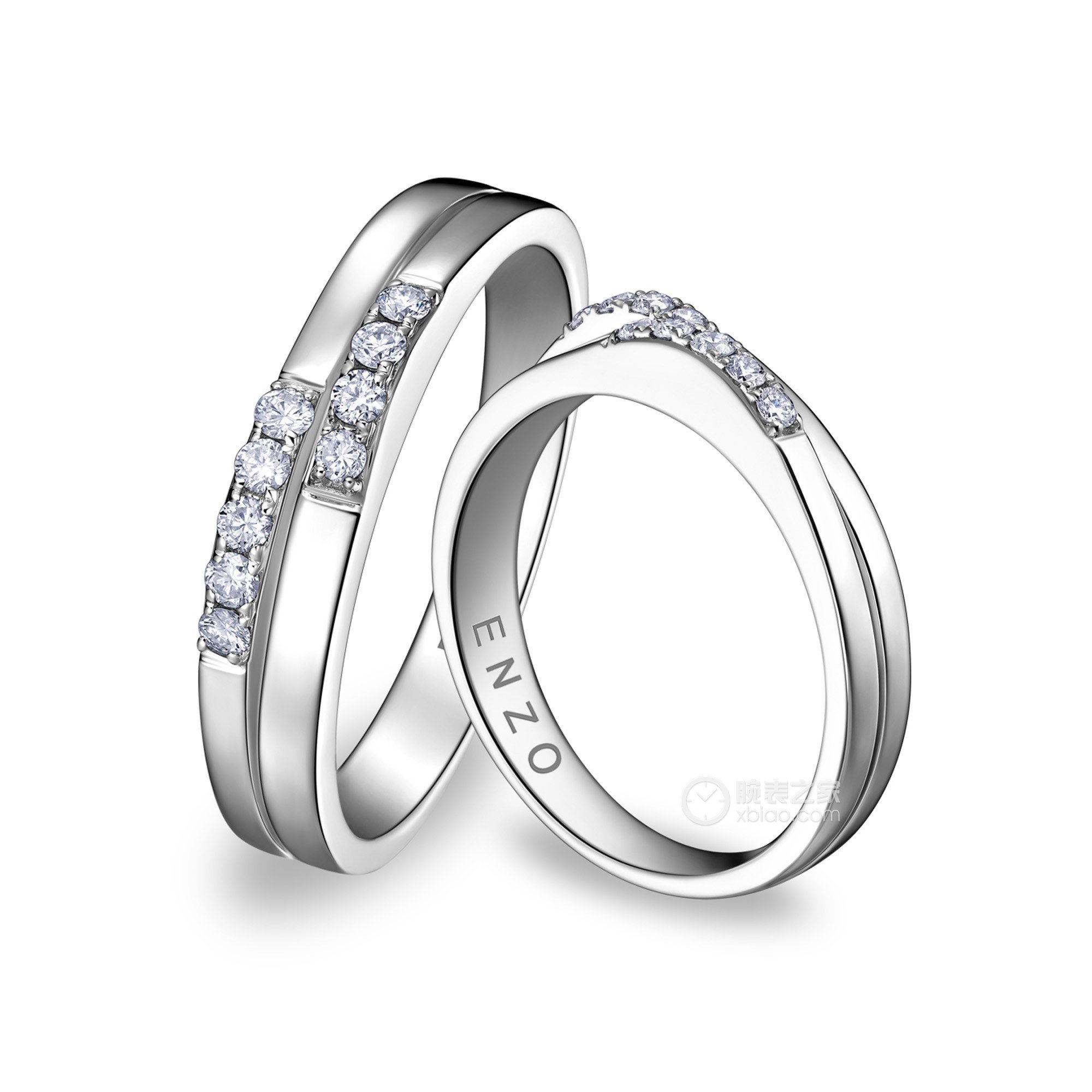 enzo婚礼系列18k白金钻石对戒戒指13