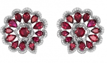 萧邦高级珠宝系列红宝石镶钻耳环