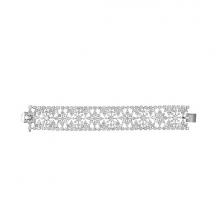 萧邦高级珠宝系列18K白金镶钻手链