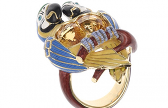萧邦高级珠宝系列鹦鹉戒指