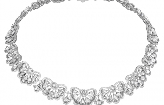 萧邦高级珠宝系列18K白金镶钻项链