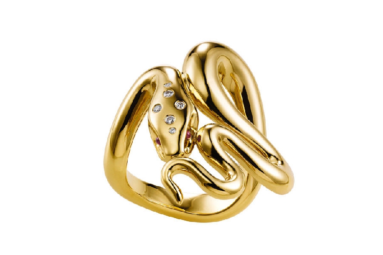 萧邦动物世界系列蛇形戒指