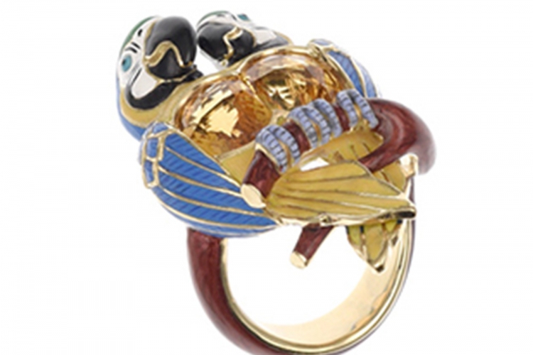 萧邦高级珠宝系列鹦鹉戒指