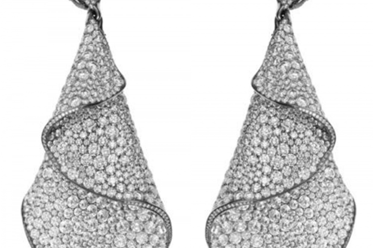 萧邦高级珠宝系列钛金属耳环