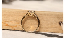 施华洛世奇ATTRACT ROUND 戒指, 白色, 镀玫瑰金色