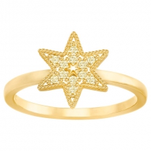 施华洛世奇FIELD STAR 戒指, 金色, 镀金色