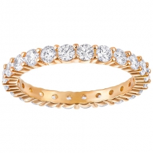 施华洛世奇VITTORE XL 戒指, 白色, 镀玫瑰金色