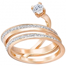 施华洛世奇FRESH 戒指, 中码, 白色, 镀玫瑰金色