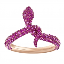 施华洛世奇LESLIE 戒指, 紫红色, 镀玫瑰金色