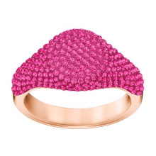 施華洛世奇STONE SIGNET 戒指, 粉紅色, 鍍玫瑰金色