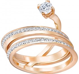 施华洛世奇 FRESH 戒指, 中码, 白色, 镀玫瑰金色 戒指