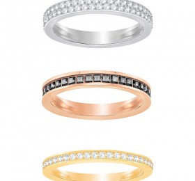 施华洛世奇HINT 戒指套装, 白色, 混搭多种镀层 戒指