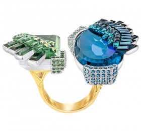 施华洛世奇 HOMERIC 开口戒指, 彩色设计, 混搭多种镀层 戒指