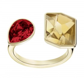 施华洛世奇 PRISMA 戒指, 彩色设计, 镀金色 戒指