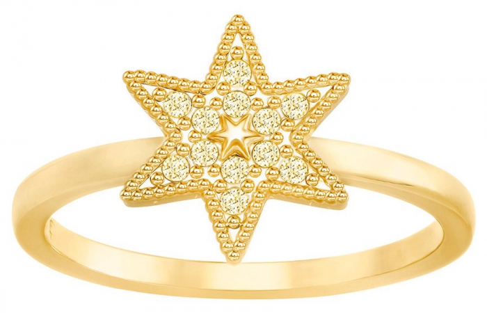 施华洛世奇FIELD STAR 戒指, 金色, 镀金色