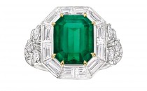 海瑞温斯顿THE NEW YORK COLLECTION 系列718 EMERALD VITRINE祖母绿配钻石戒指(718EMERALDVITRINE祖母绿配钻石戒指718EMERALDVITRINE祖母绿配钻石戒指)戒指