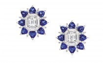 海瑞温斯顿THE NEW YORK COLLECTION 系列718 MARBLE MARQUETRY蓝宝石配钻石耳钉（大号）(718MARBLEMARQUETRY蓝宝石配钻石耳钉（大号）718MARBLEMARQUETRY蓝宝石配钻石耳钉（大号）)耳饰