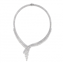 海瑞温斯顿WINSTON CLUSTER珠宝系列长形与花式切工Cluster锦簇镶嵌钻石项链