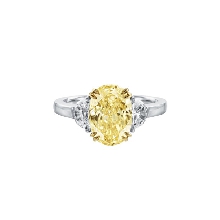 海瑞温斯顿CLASSIC WINSTON系列Classic Winston™系列椭圆形切工黄色彩钻戒指