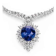 海瑞温斯顿蓝宝石与 钻石项链