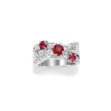 海瑞温斯顿红宝石和钻石戒指