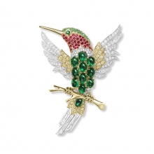海瑞溫斯頓MARVELOUS CREATIONS 高級珠寶Hummingbird胸針