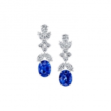 海瑞溫斯頓INCREDIBLES高級珠寶系列經典風格藍寶石鉆石耳環