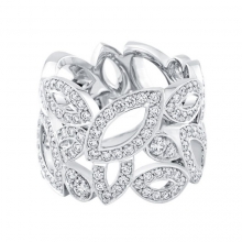 海瑞温斯顿LILY CLUSTER珠宝系列 Lily Cluster宽版钻石戒指