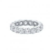 海瑞温斯顿柱镶式镶嵌圆形明亮式切工钻石戒环（宝石总重4克拉）