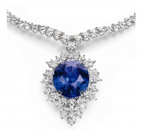 海瑞温斯顿蓝宝石与 钻石项链 项链