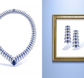 海瑞温斯顿MARVELOUS CREATIONS 高级珠宝Blue Python耳环官方图