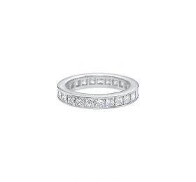 海瑞温斯顿 嵌镶公主方形切工钻石戒环（25颗钻） 戒指