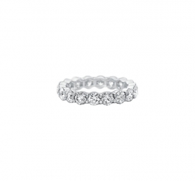海瑞温斯顿 爪镶式镶嵌圆形明亮式切工钻石戒环（16颗钻） 戒指