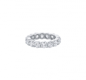 海瑞温斯顿柱镶式镶嵌圆形明亮式切工钻石戒环（宝石总重4克拉）戒指
