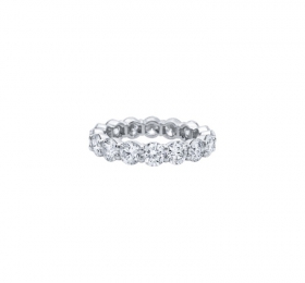 海瑞温斯顿柱镶式镶嵌圆形明亮式切工钻石戒环（宝石总重3.36克拉）戒指