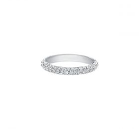 海瑞温斯顿 极细微密钉镶嵌穹型钻石戒环 戒指