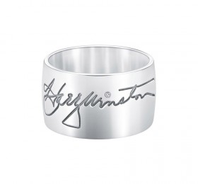 海瑞温斯顿 Signature男士宽版钻石线戒 戒指