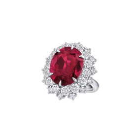 海瑞温斯顿INCREDIBLES高级珠宝系列红宝石和钻石戒指