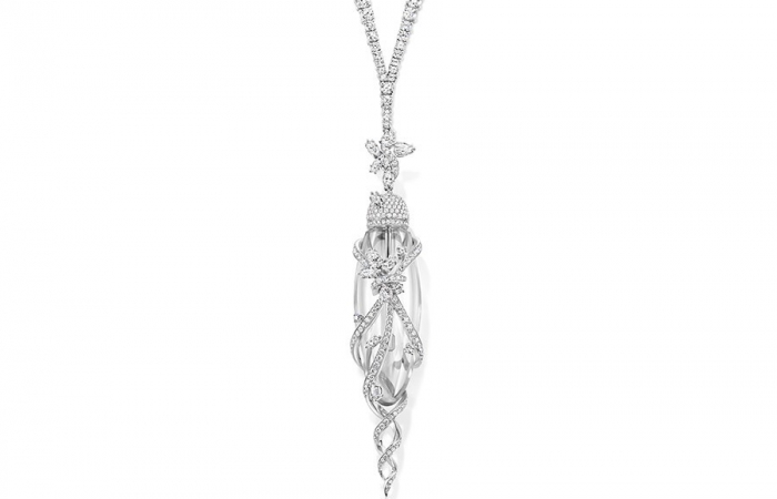 海瑞温斯顿SECRETS高级珠宝系列钻石项链香水瓶
