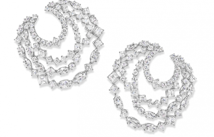 海瑞温斯顿SECRETS高级珠宝系列绮隐Secret Combination高级珠宝系列钻石耳环